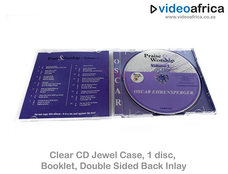 Clear CD Jewel Case with Booklet and Double Sided Rear Inlay